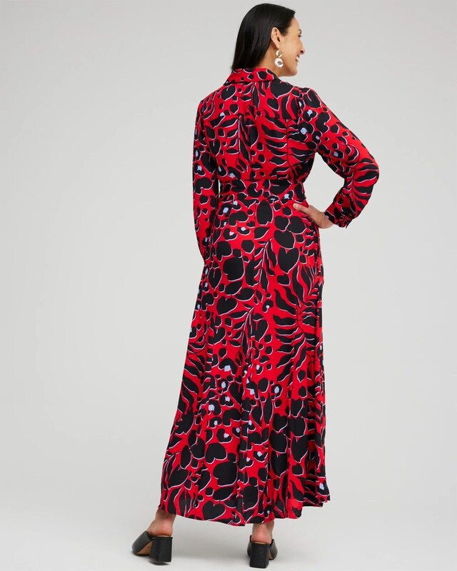 Mixed Heart Print Shirt Dress - image 3